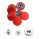 15mm 4-Part S Spring Press Studs with Coloured Caps and Silver Components (10 Sets)